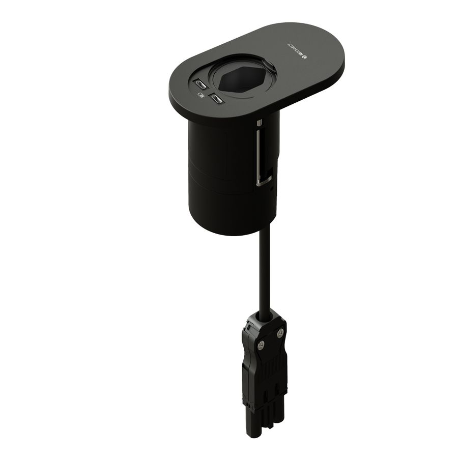 ORBIT bloc multiprise noir 1x type 13 2x USB-C