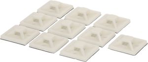 Cable ties mount pad 29x29mm white