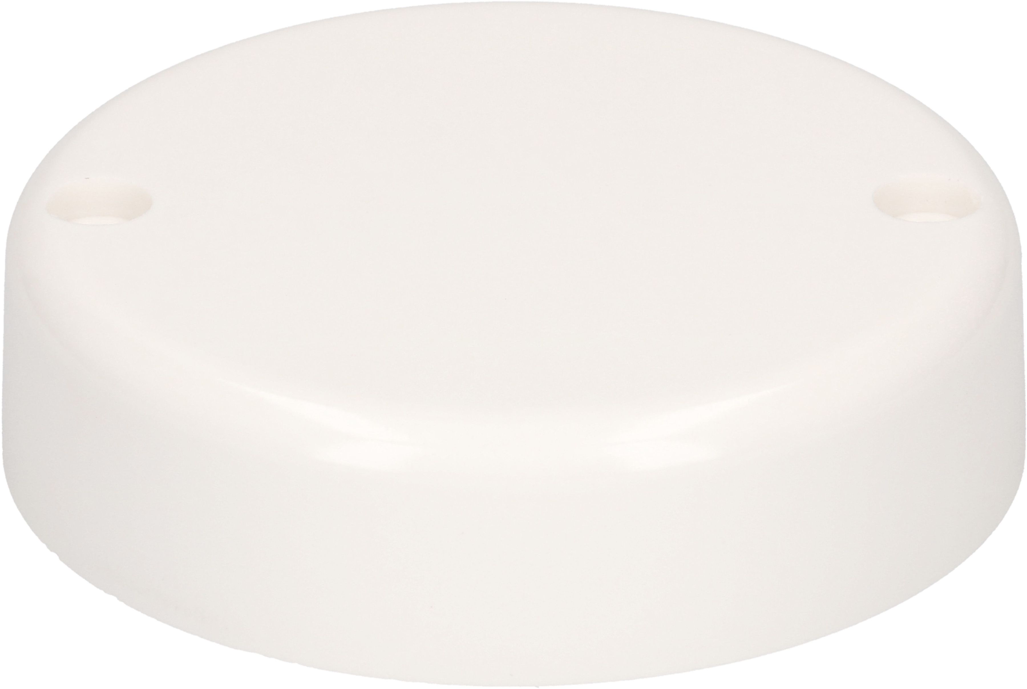 rosette de plafond rond 2 trous de fixation blanc TH