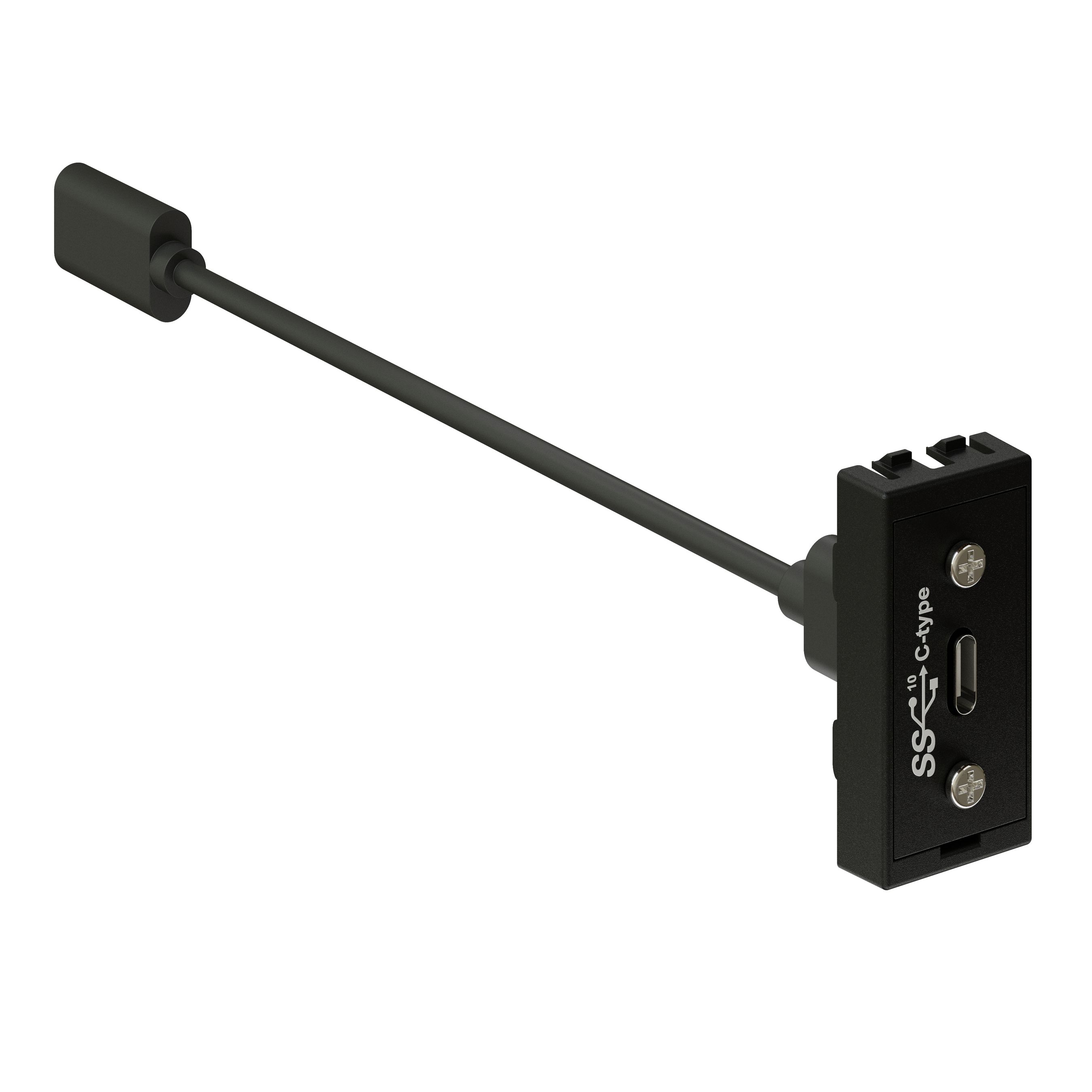 Multimedia-Zubehör 45x22.5 anthrazit 1x USB-C 3.1 data