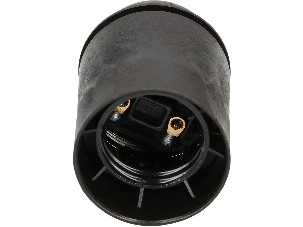 E27-Fassung Glattmantel M10x1 schwarz