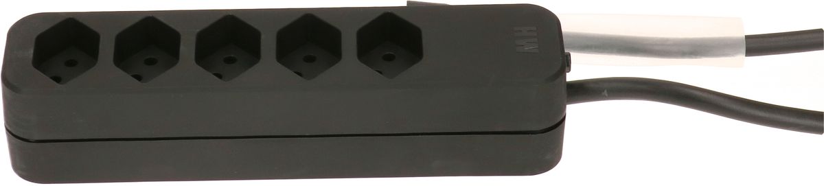 Steckdosenleiste Swiss Line 5x Typ13 schwarz