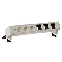SUPRA bloc multiprise blanc 3x type 13 3x module vide