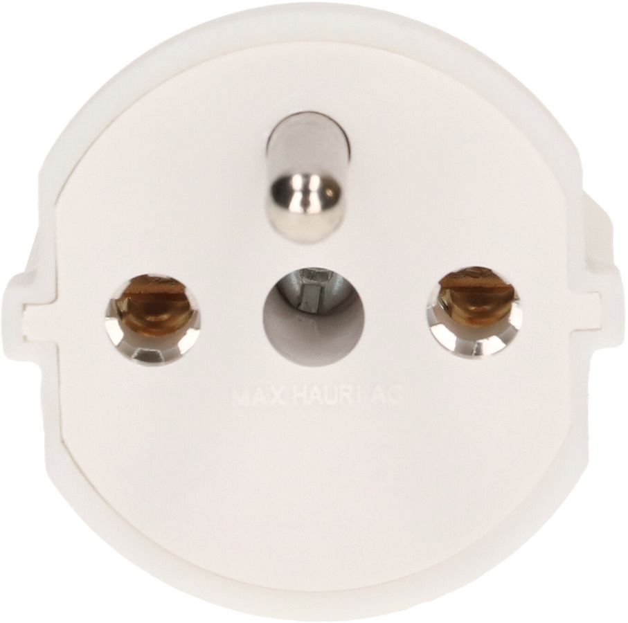 adaptateur fixe type 12 / Schuko CEE 7/7 blanc