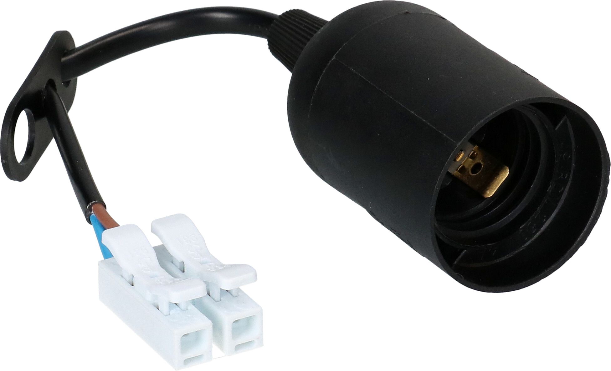 douille chantier E27 avec bornes à levier noir / 10 pièces