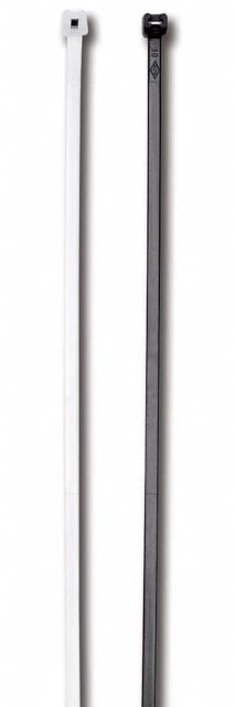 Fermacavi+linguetta in acciaio 2.5x200mm cablaggio 2-55mm nero