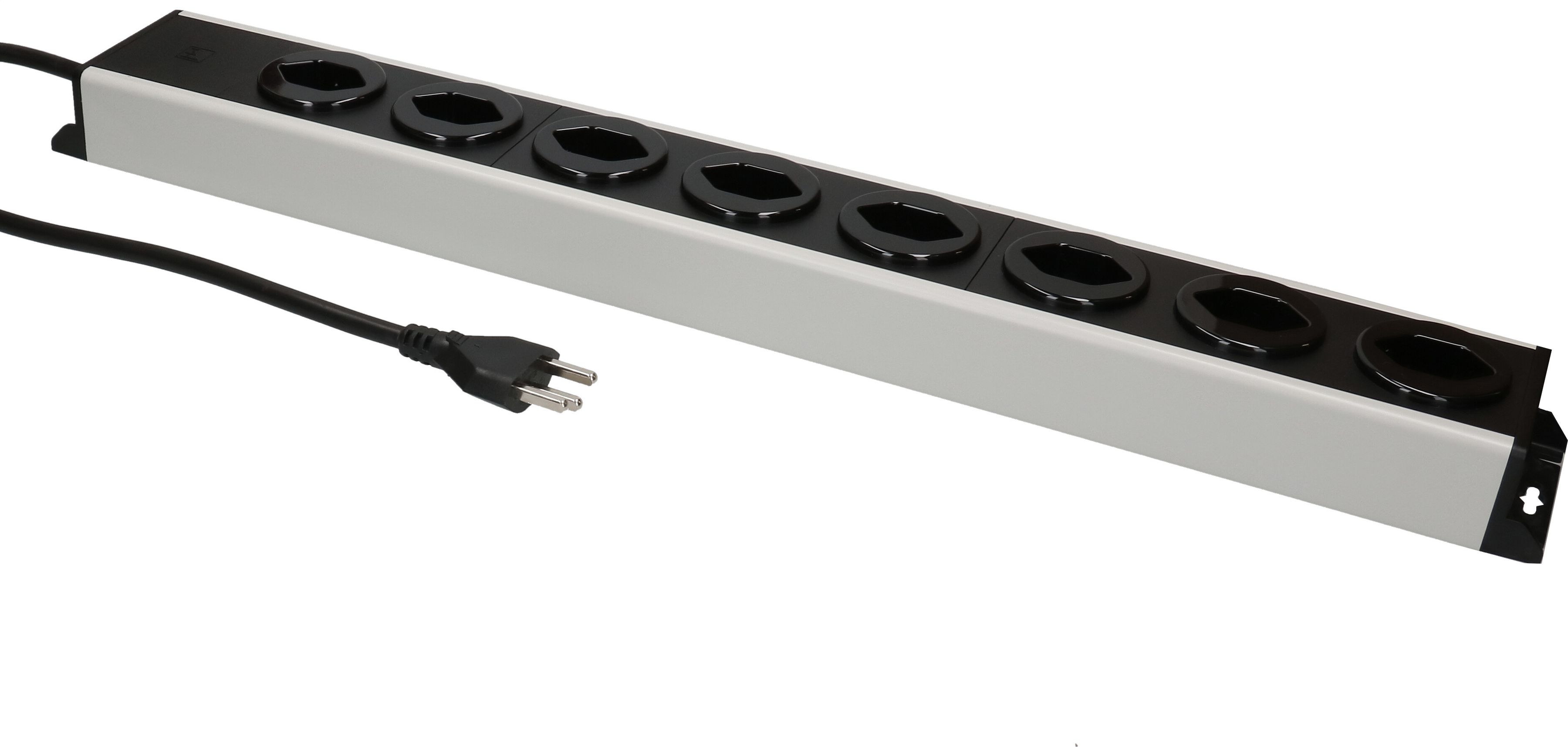 multipresa Power Line 8x tipo 23 grigio/nero 1.5m