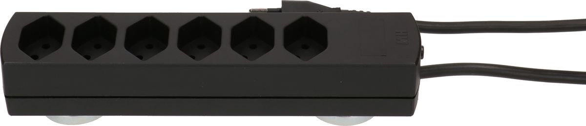 Steckdosenleiste Safety Line 6x Typ 13 schwarz Magnet 3m
