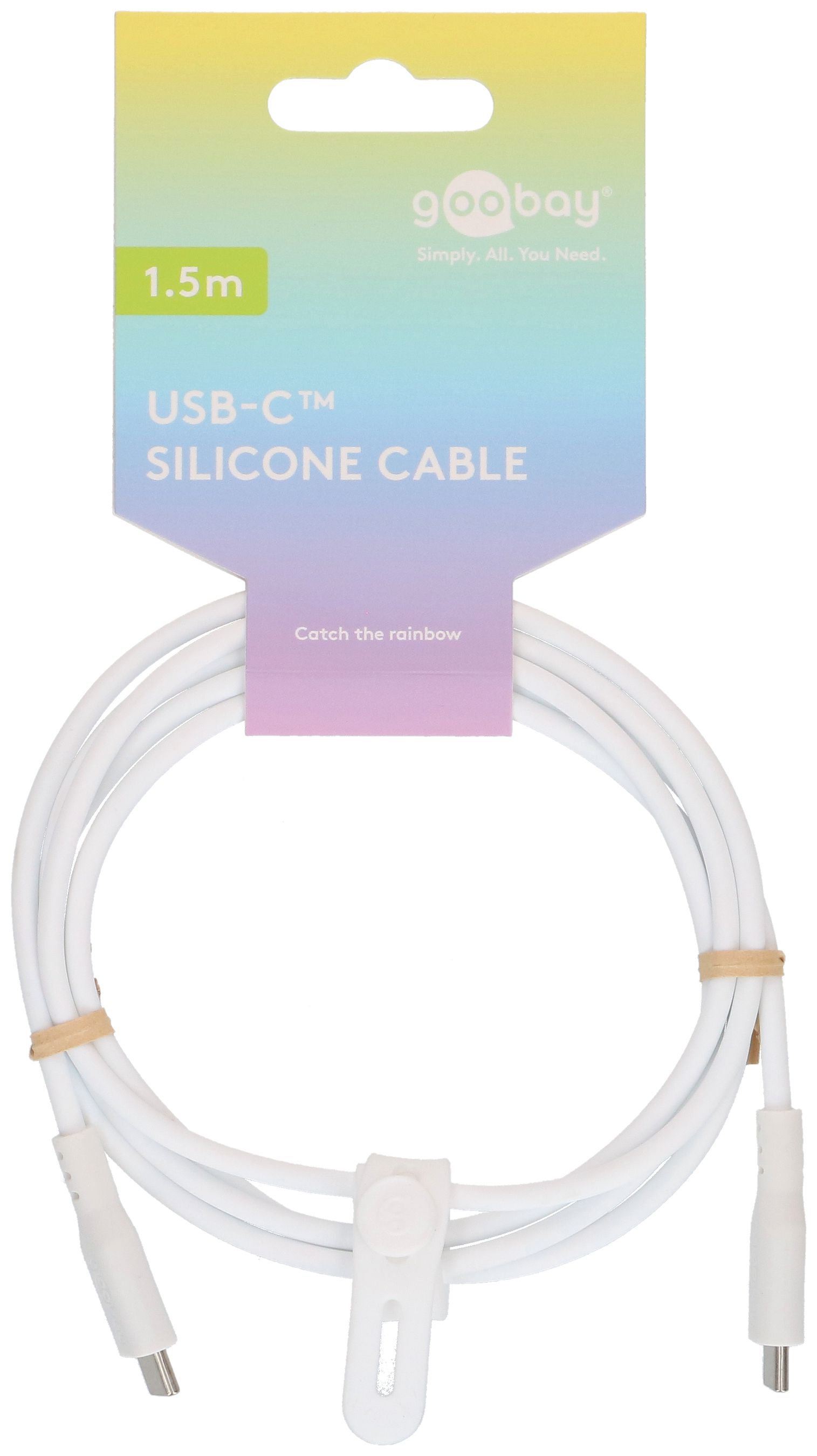 cavo di ricarica USB-C silicone 1.5m bianco