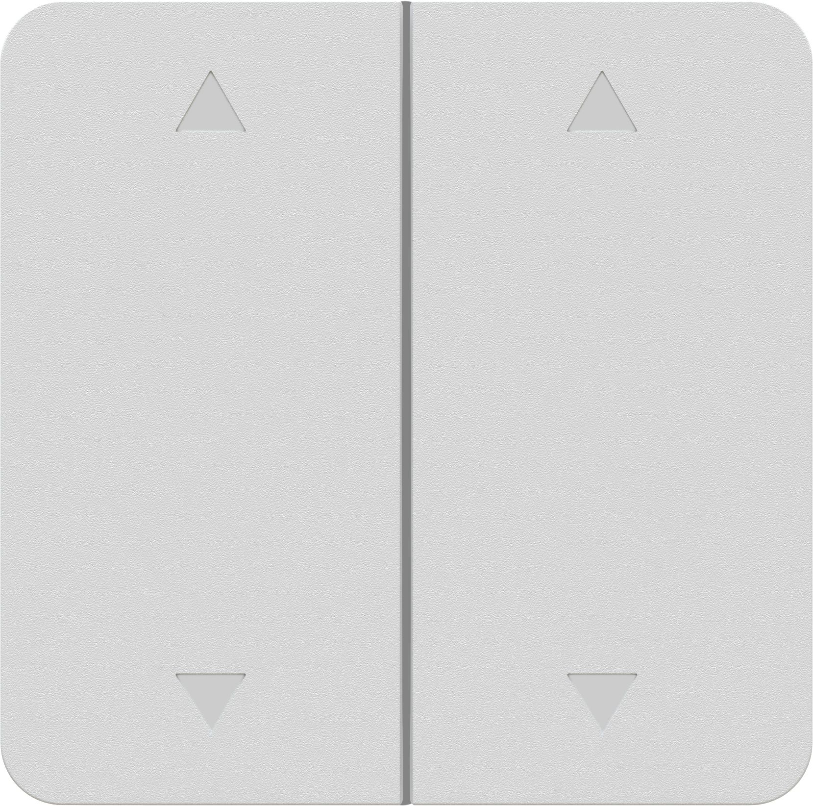 Doppel-Wippschalter 2x Storen Einsatz +Frontplatte priamos weiss