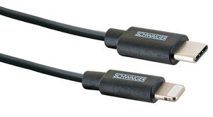 cordon de charge adaptateur lightning vers USB-C 0.5m noir