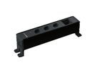CUBO bloc multiprise noir 3x type 13 1x module vide
