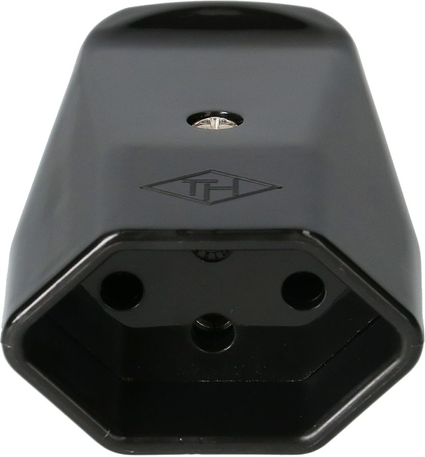 Prise TH type 13 3-pôles noir pour diamètre du câble 6.0-8.5mm