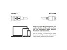 USB-Kabel 0.9m schwarz ausziehbar