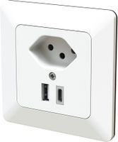 piccola combinazione tipo 13 / USB-A+C 18W INC priamos bianco