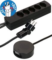 multipresa Safety Line 5x tipo 13 BS ne interr. esterno magnet 2m