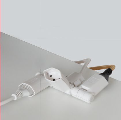 multipresa clip-clap Line 3x tipo 13 bianco interruttore 2m