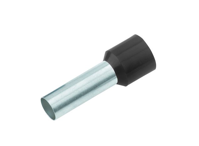 Cosse tubulaire à sertir isolée 1.5mm²/8mm noir DIN 46228