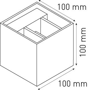LED-Wandleuchte BIG-BOX anthrazit RAL7016