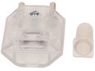 Stecker Typ 12 gewinkelt transparent