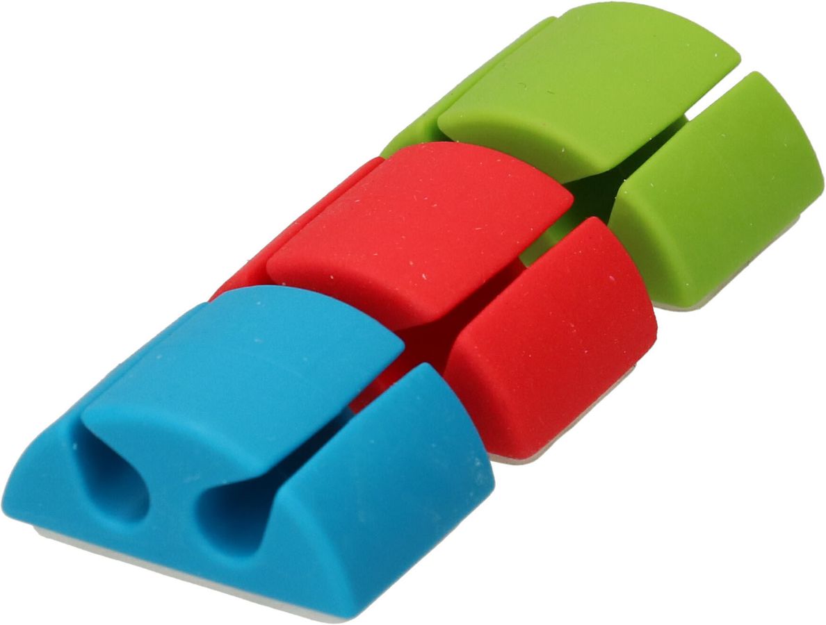 Kabelhalter-Set assortiert 2x grün 2x rot 2x blau