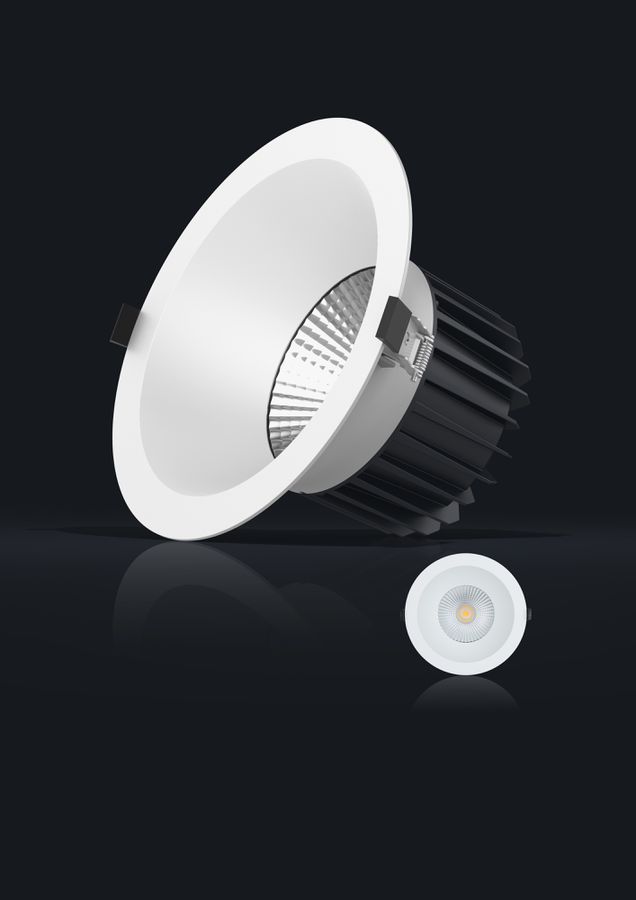 LED-Downlight ATMO 200 bianco 3000+4000K 2750lm 60°
