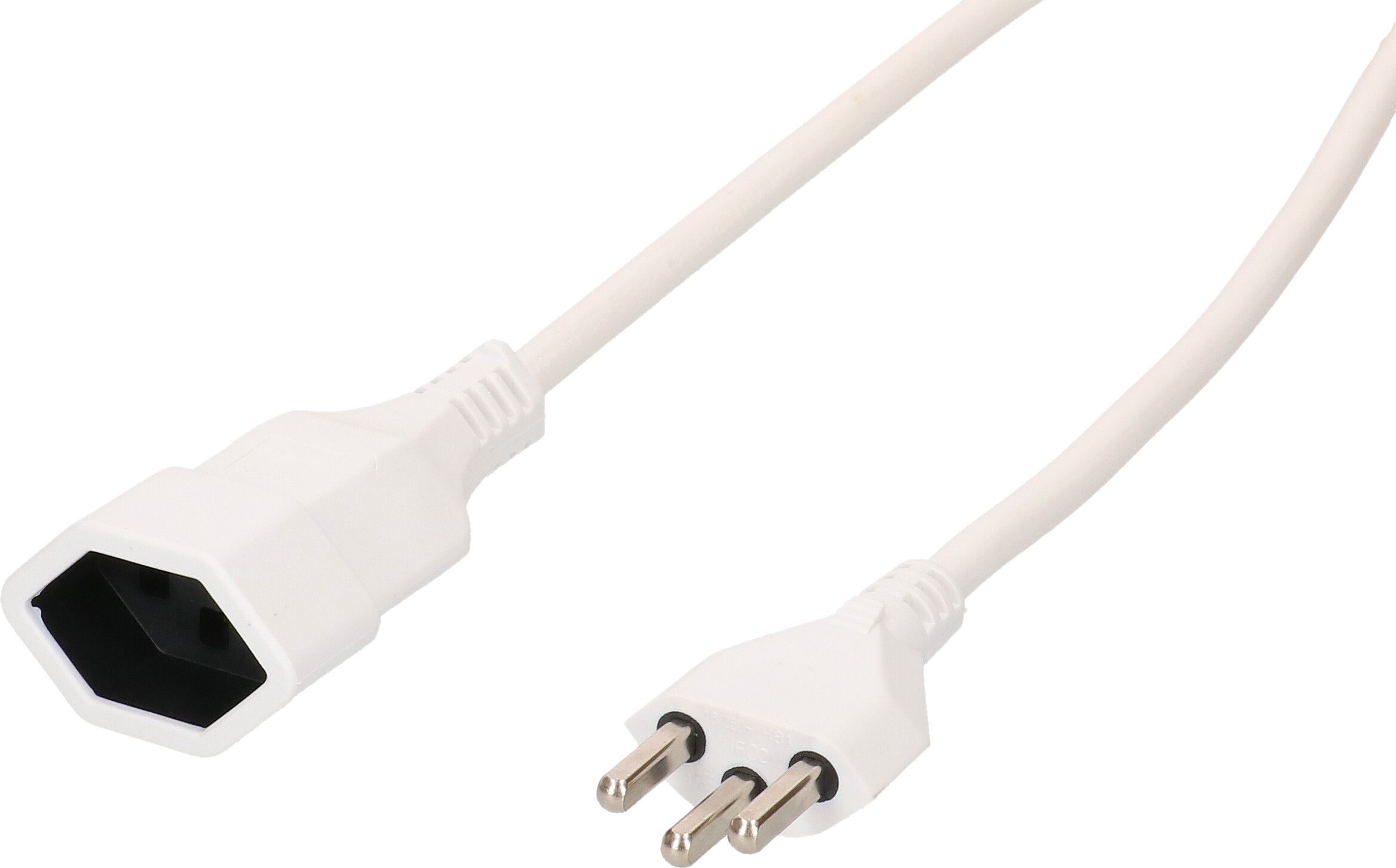 TD-Verlängerung H05VV-F3G1.5 5m weiss Typ 23 / Typ 23