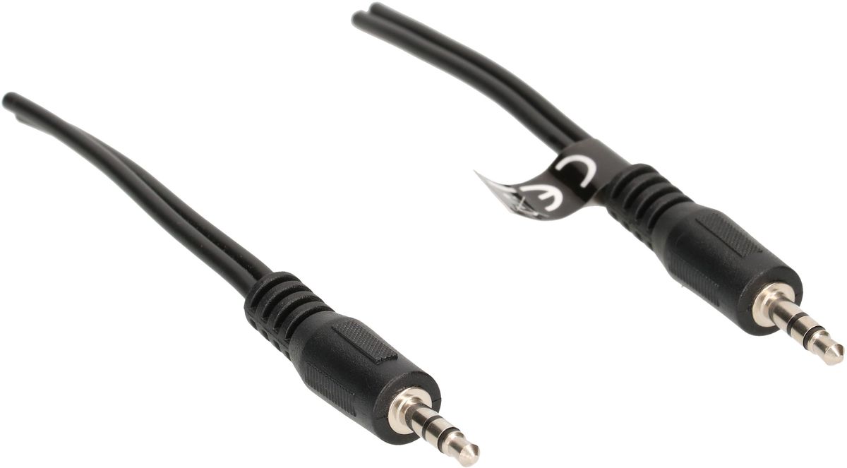câble audio stéréo fiche jack 0.75m noir