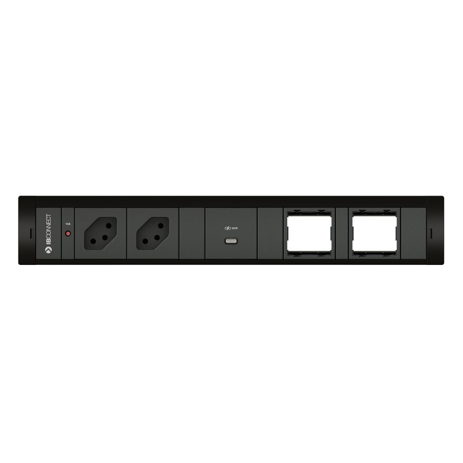 CUBOBOX bloc multiprise noir L 6 2x type 13 1x USB-C 60W 2x vide