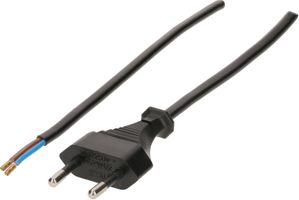 TDLF câble secteur H03VVH2-F2X0.75 3m noir T26