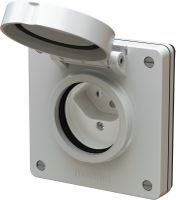 Steckdose 1x Typ 13 UP exo IP55 lichtgrau
