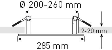 telaio di ampliamento bianco Downlight ATMO 200
