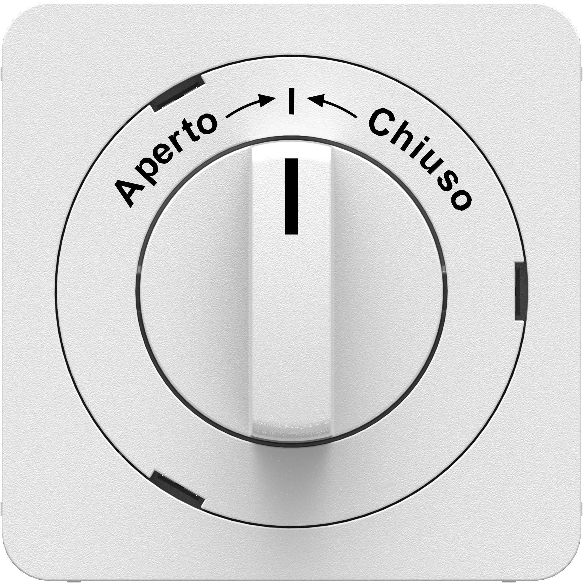 Front plates for turnable switch Aperto --> I <-- Chiuso