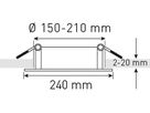 telaio di ampliamento bianco Downlight ATMO 150