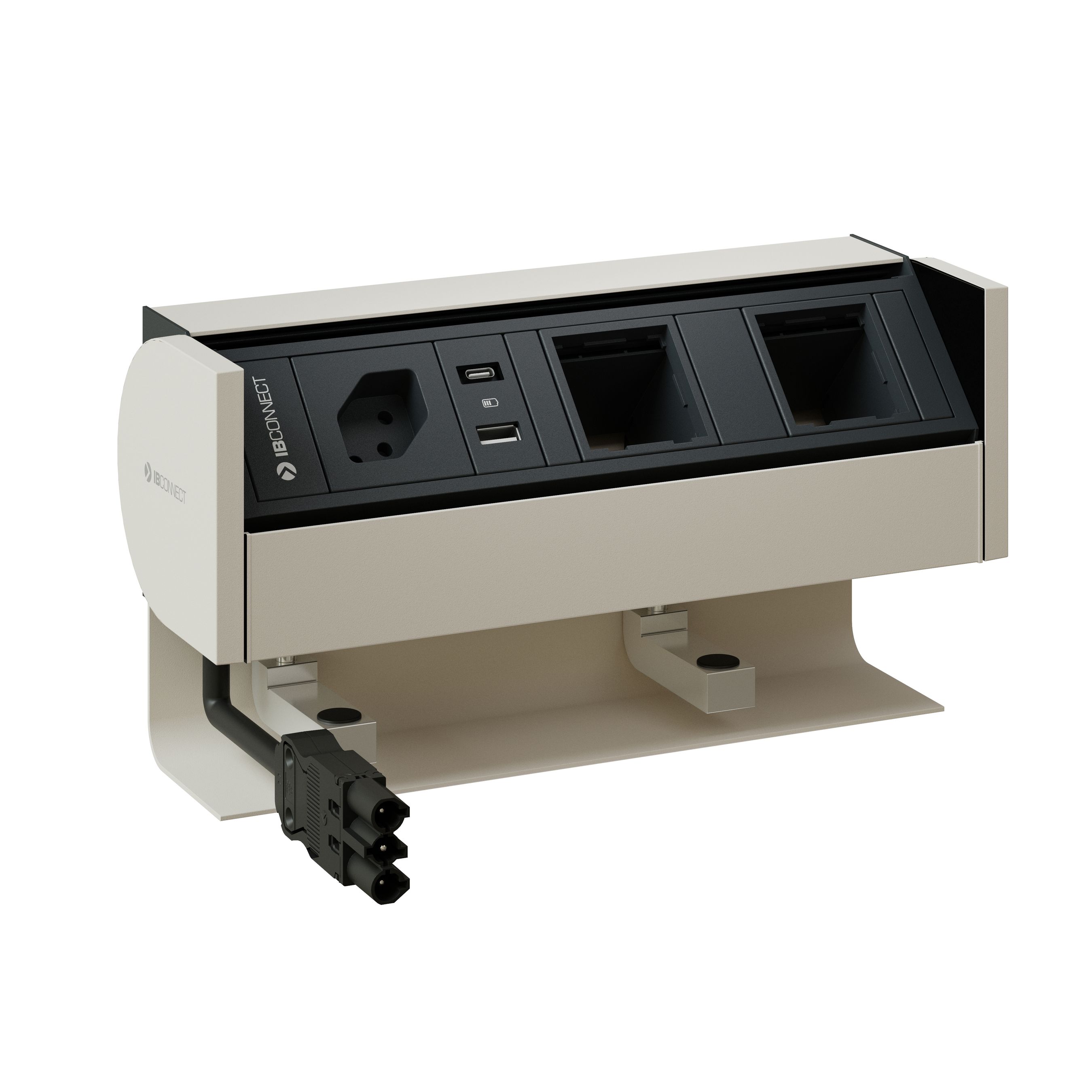 PRISMA bloc multiprise blanc 1x type 13 1x USB-A/C 2x vide