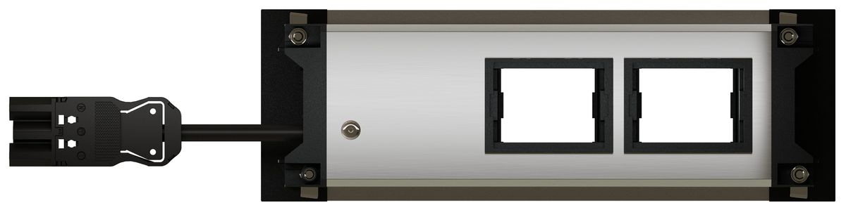 INTRO2.0 Steckdoseneinheit eloxiert 1x Typ 13 2x Leermodul