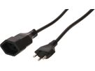 TD-Verlängerung H05VV-F3G1.0 3m schwarz Typ 12 / Typ 13
