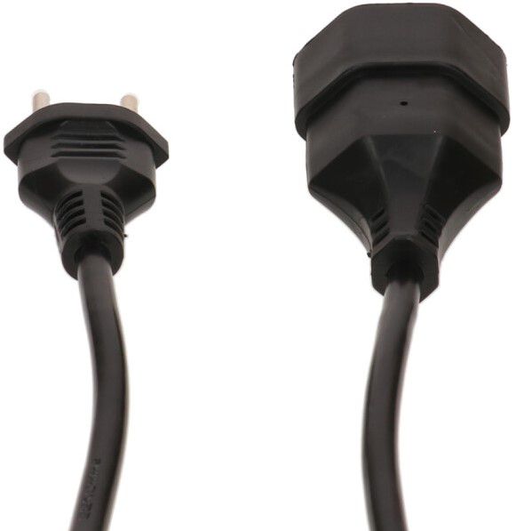 TD-Verlängerung H05VV-F3G1.0 5m schwarz BS Typ 12 / Typ 13