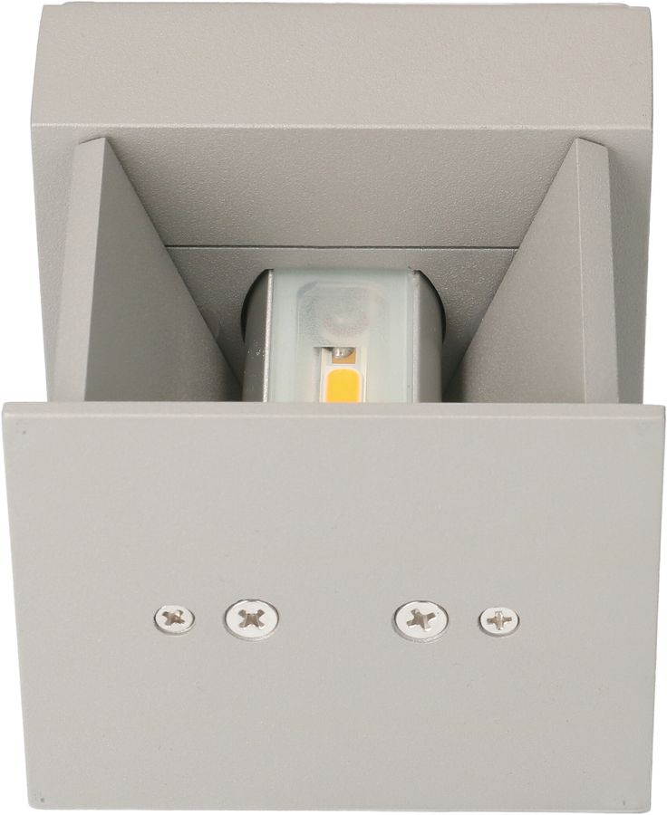 Lampada da parete a LED BIG-BOX grigio alluminio RAL9006