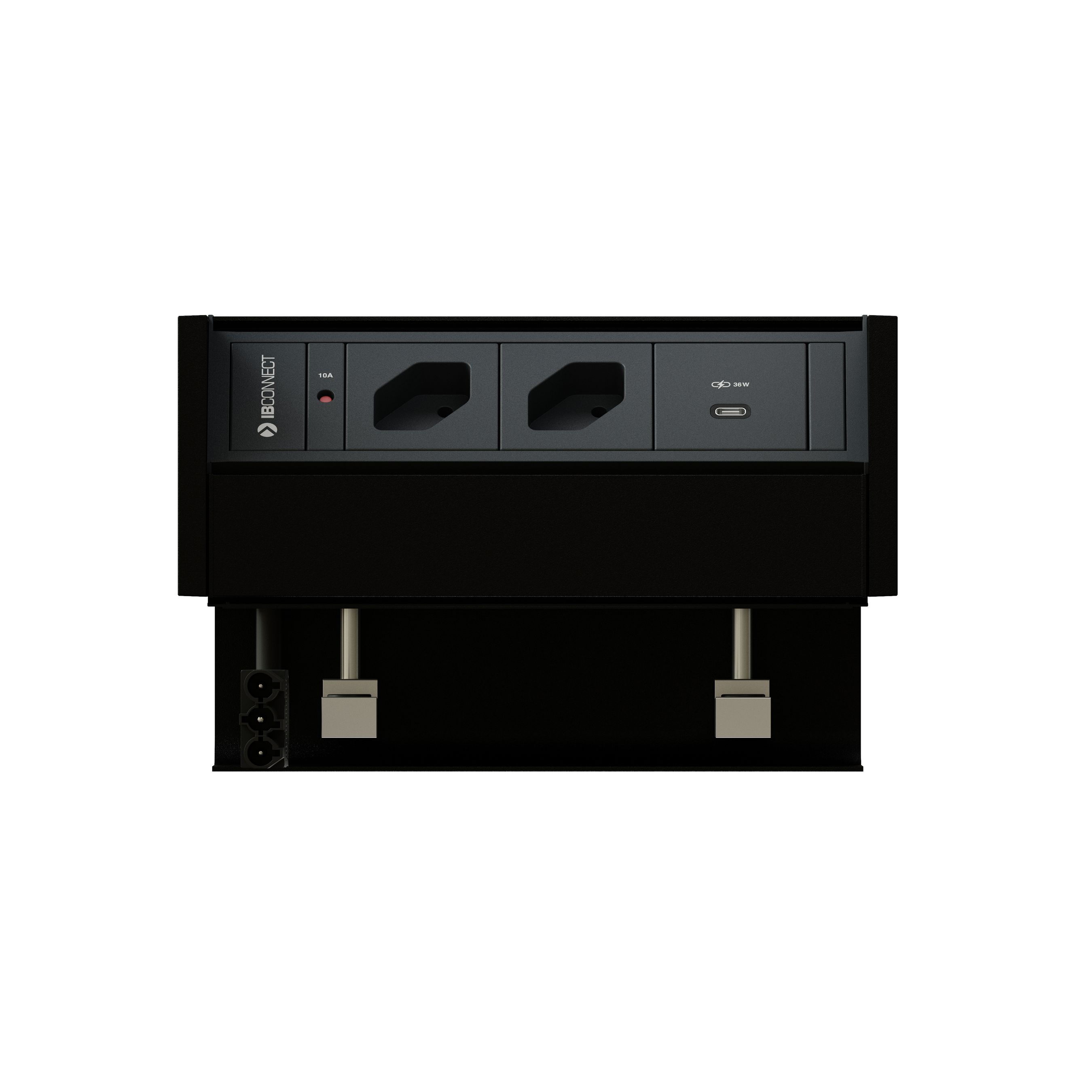 PRISMA bloc multiprise noir 2x type 13 1x USB-C 36W