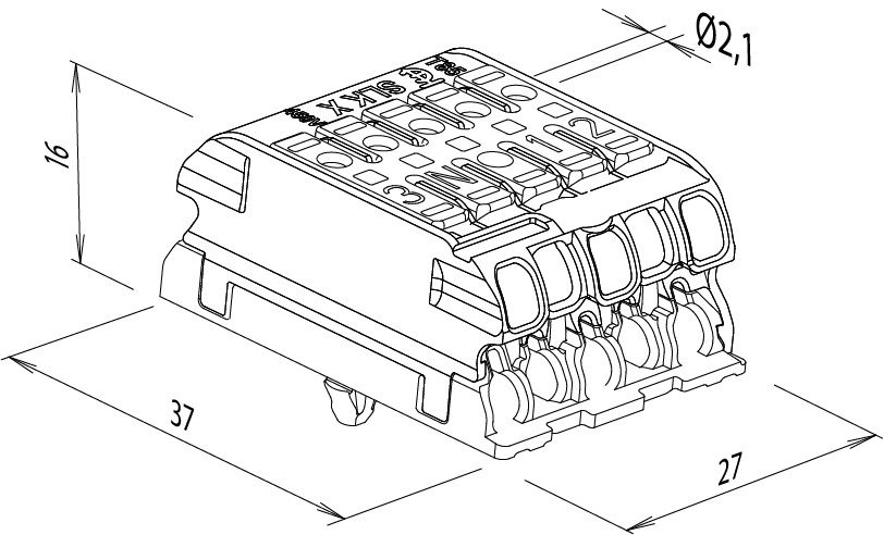 SLKX Anschlussklemme SKII 5-polig 0.5-2.5mm2