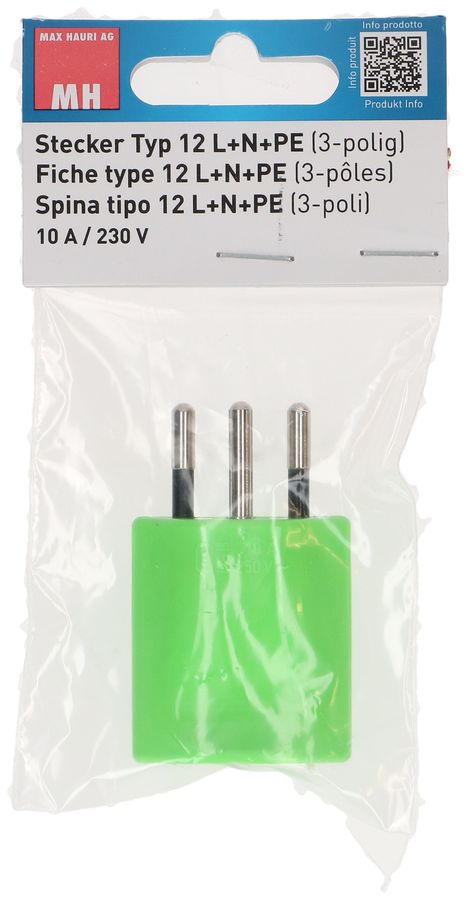 Stecker Typ 12 3-polig grün