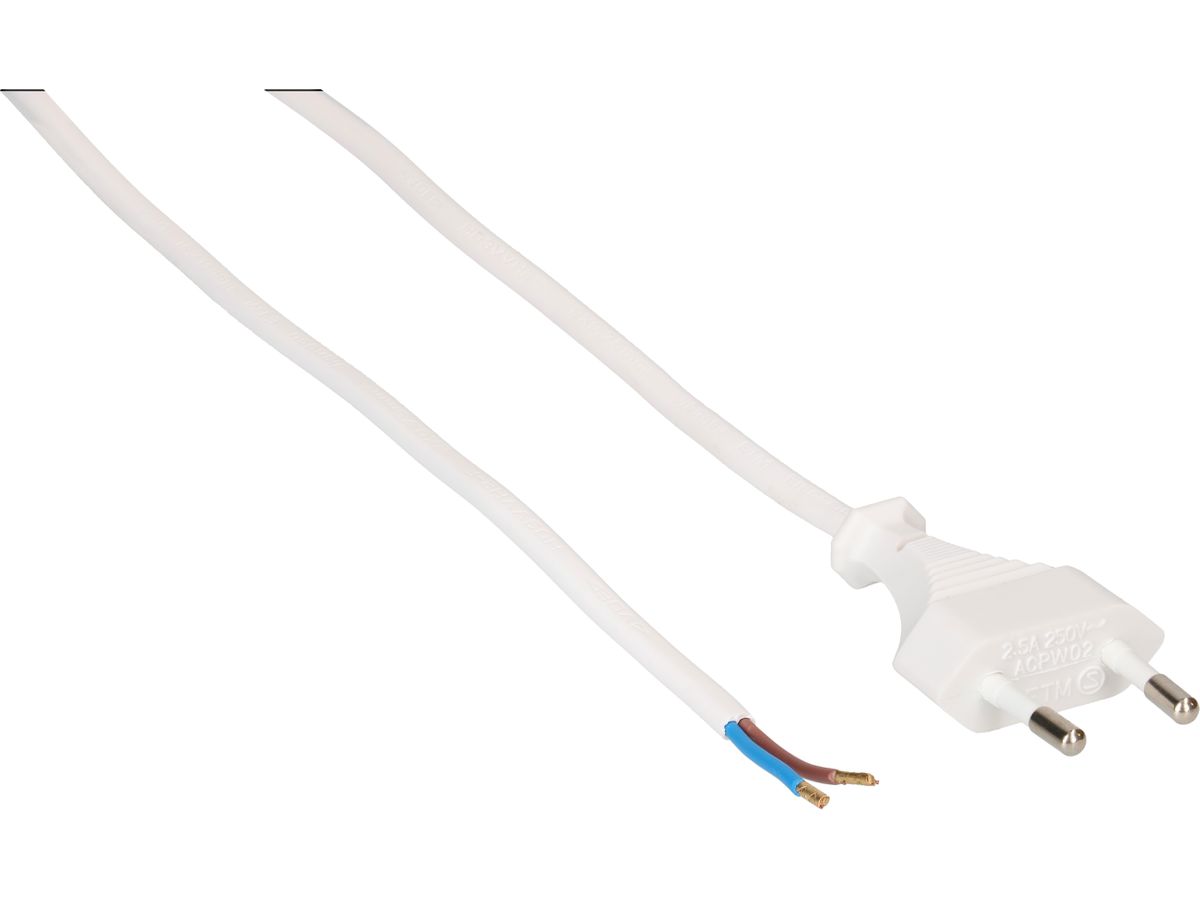 TDLF câble secteur H03VVH2-F2X0.75 3m blanc T26