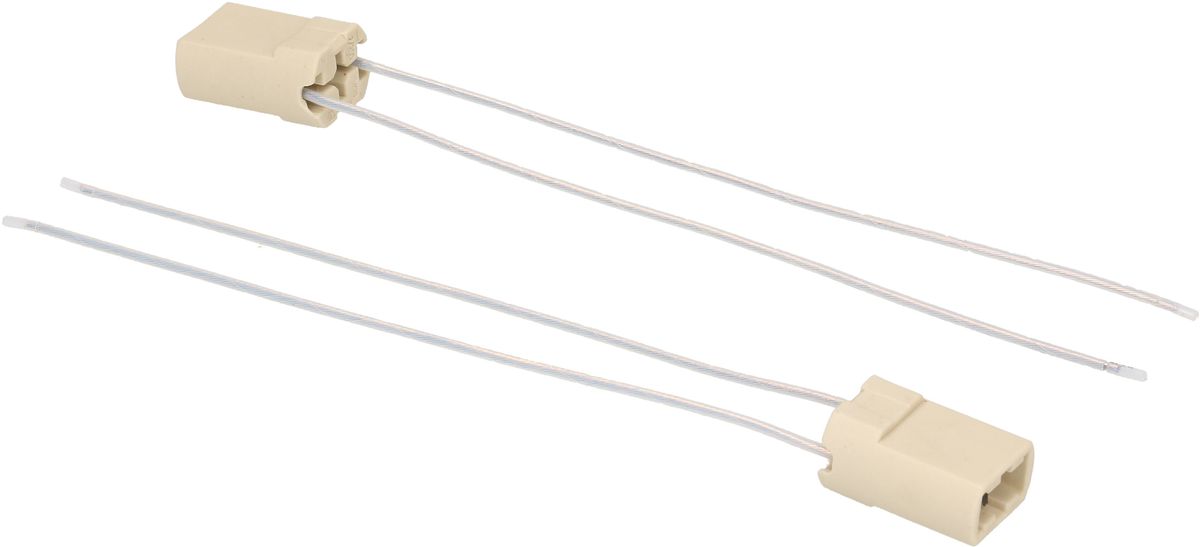 G9-Fassung Keramik PTFE Litze 140mm / 2 Stück