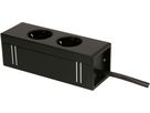 USM ALU-Steckdosenleiste 2x Schuko schwarz 4m