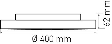 LED plafonnier AURA 400 PIR blanc 3000-5000K  PIR-Sensor
