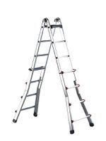 Aluminium-Teleskop-Leiter mit 2x6 Stufen