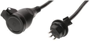 IP55-Verlängerung N07V3V3-F3G1.5 10m schwarz Typ 13 / Typ 13