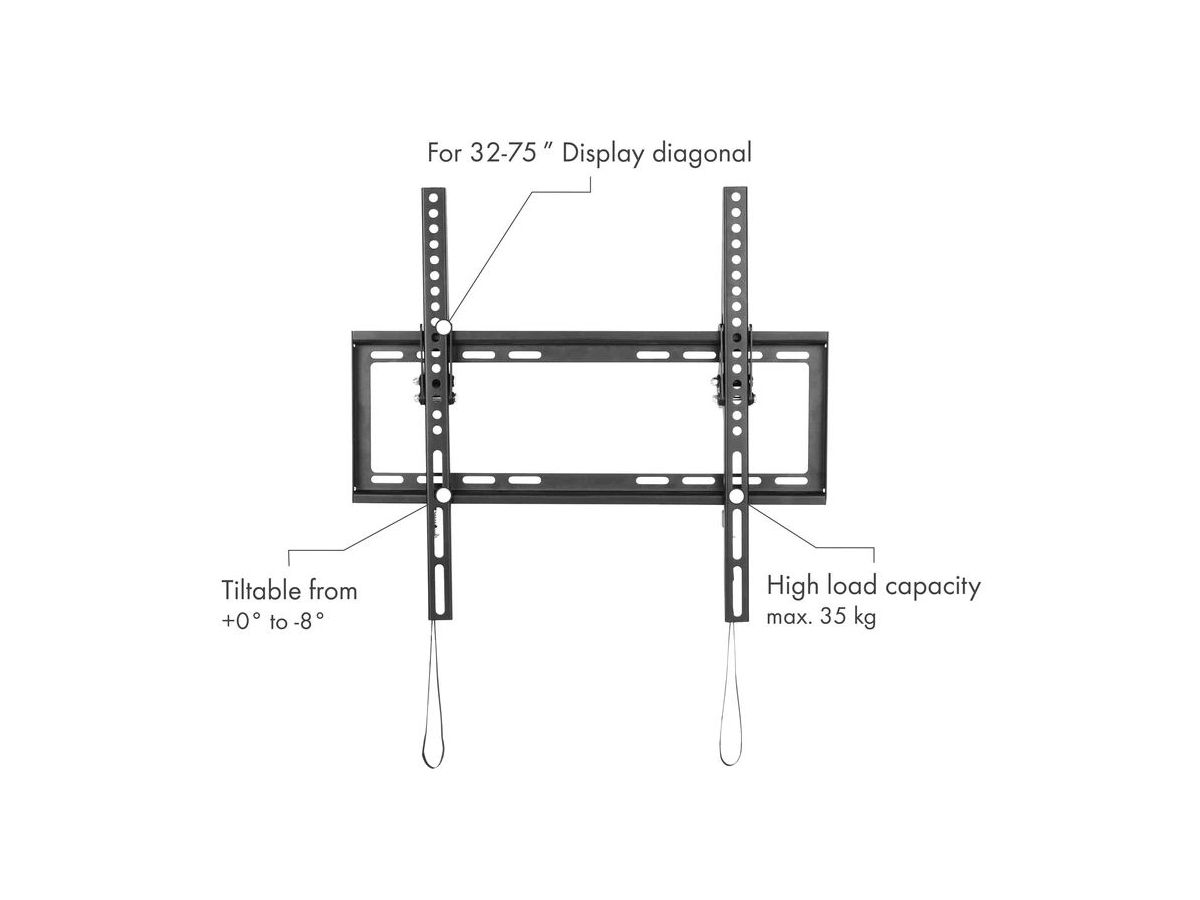 TV Wandhalter "TILT 2" schwarz bis 35 kg neigbar