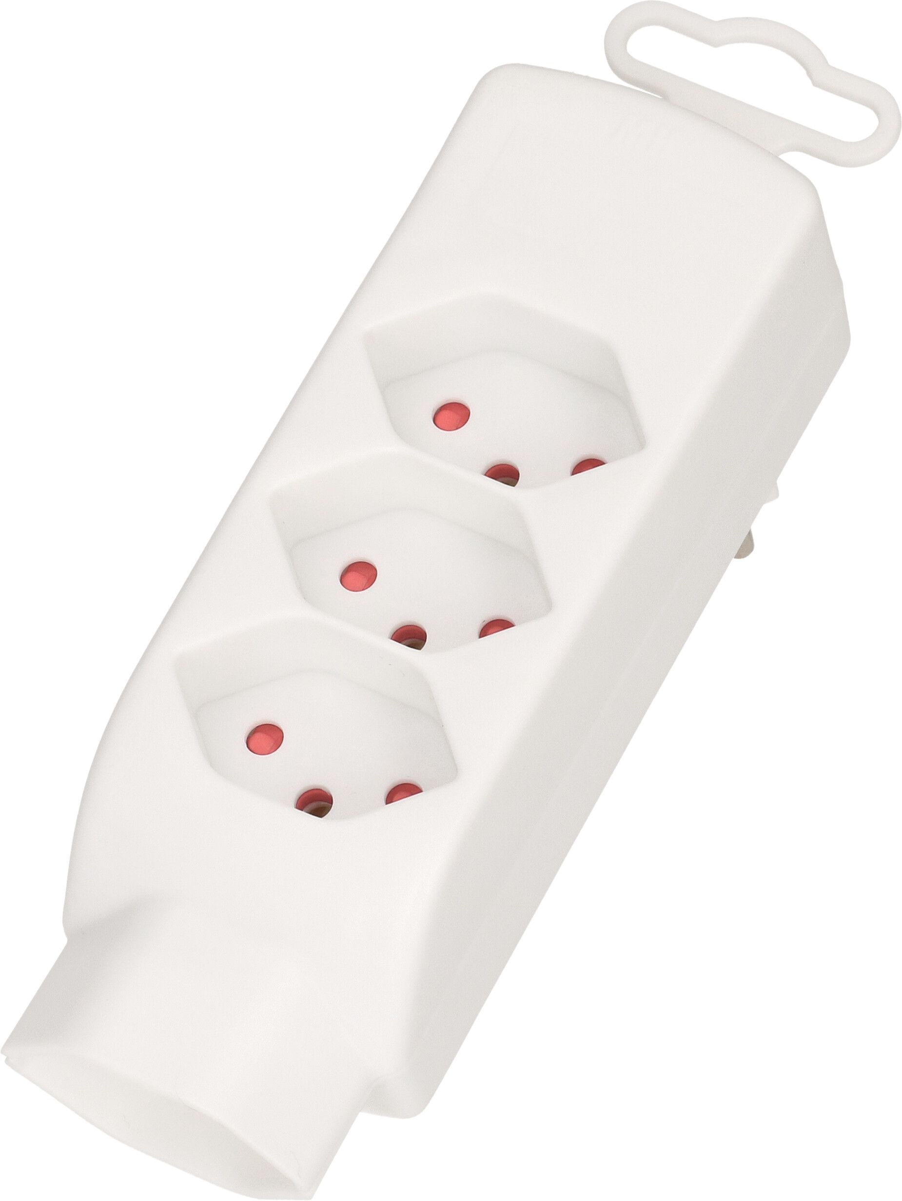 multi adaptateur Safety Line 4x type 13 3-pôles blanc rotatif